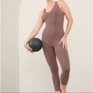 Brown Sleeveless Jumpsuit